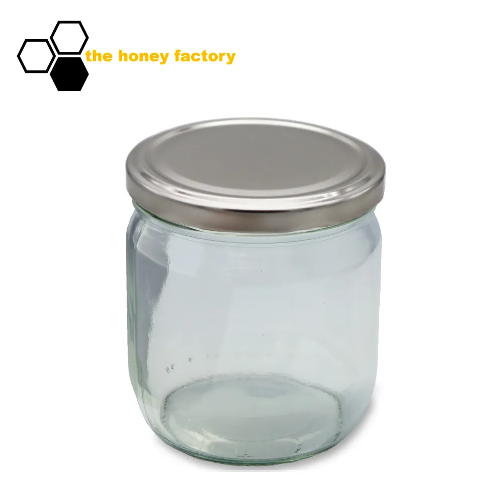 Twist-Off Glas CURVY 500g mit Metalldeckel SILBER im 12er Karton – Bild 2