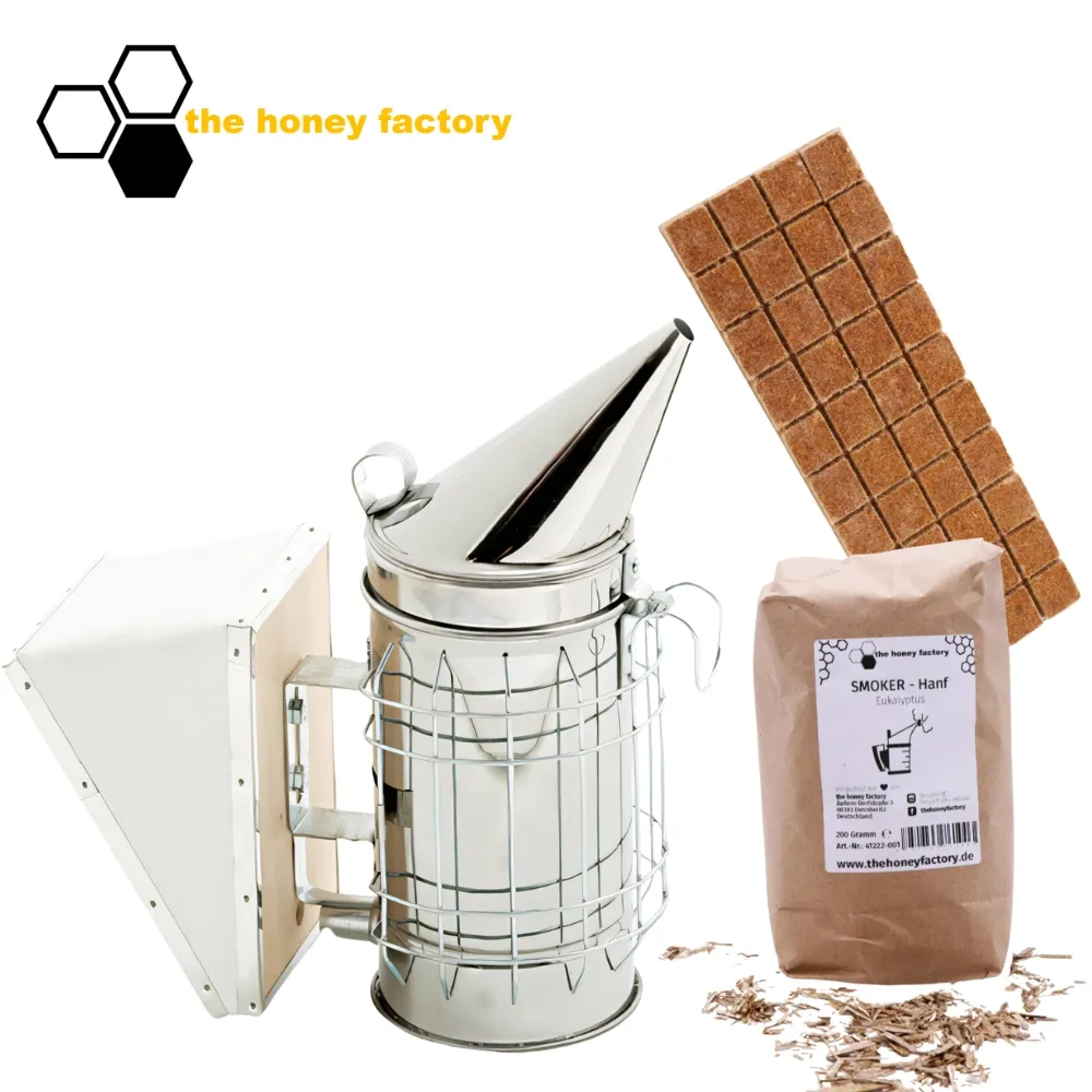 Smoker “Start” mit Schutzgitter – Edelstahl – Höhe 28 cm – inklusive Zündmaterial