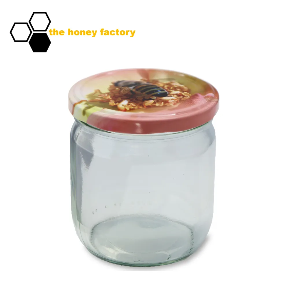 Twist-Off Glas CURVY 500g mit Metalldeckel ROSE BLÜTENTRAUM im 12er Karton – Bild 2