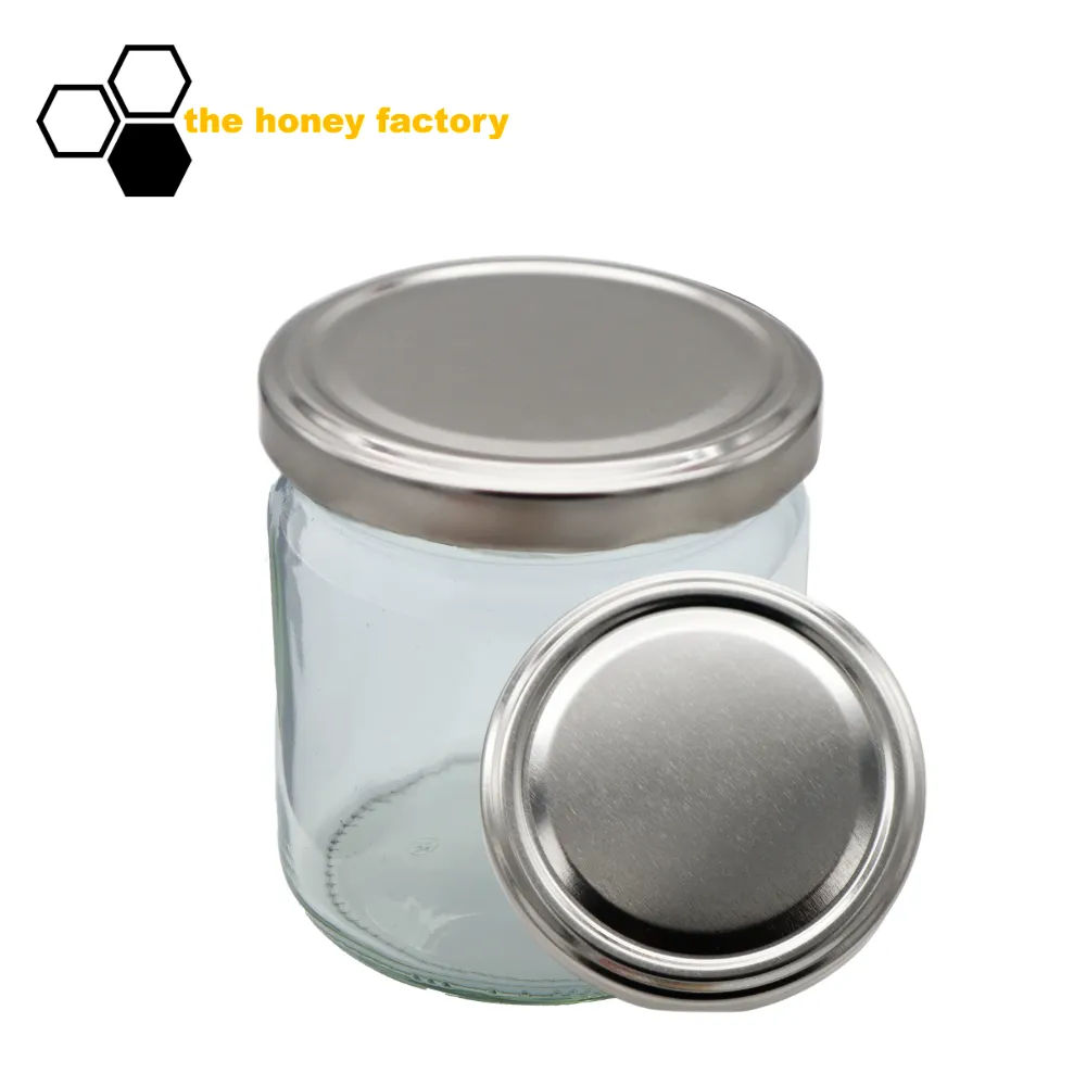 Twist-Off Glas 500g mit Metalldeckel SILBER im 12er Karton