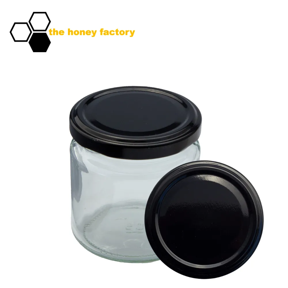 Twist-Off Glas 250g mit Metalldeckel SCHWARZ im 12er Karton