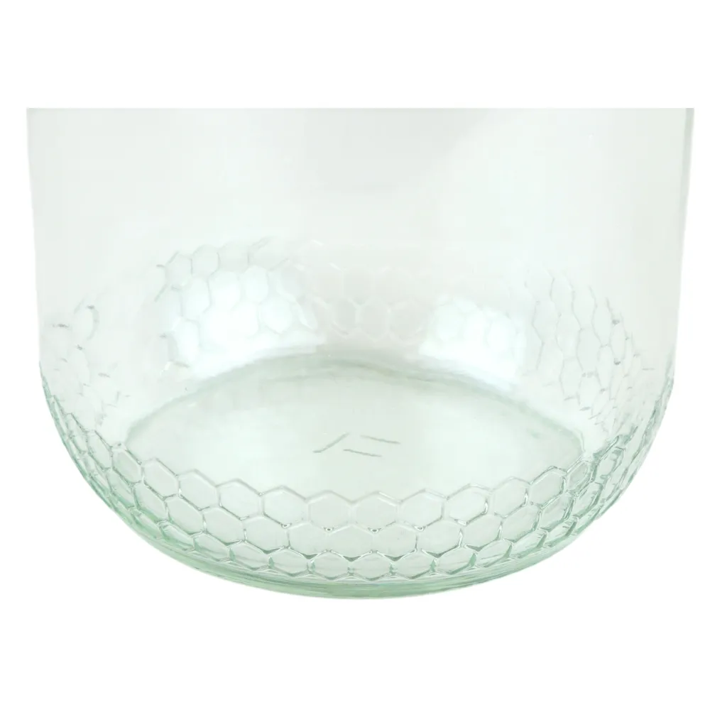 Twist-Off Glas CURVY Wabenmotiv 500g mit Metalldeckel BLÜMCHEN im 12er Karton – Bild 3