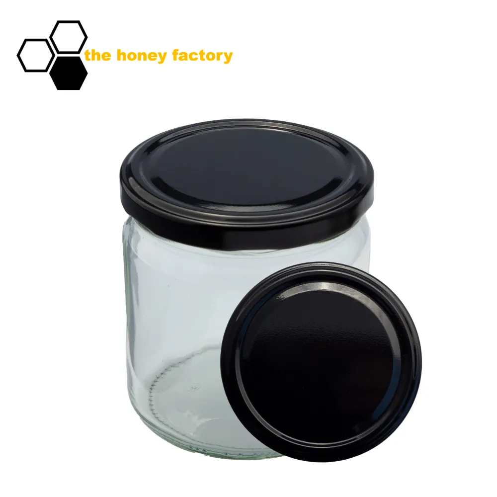 Twist-Off Glas 500g mit Metalldeckel SCHWARZ im 12er Karton