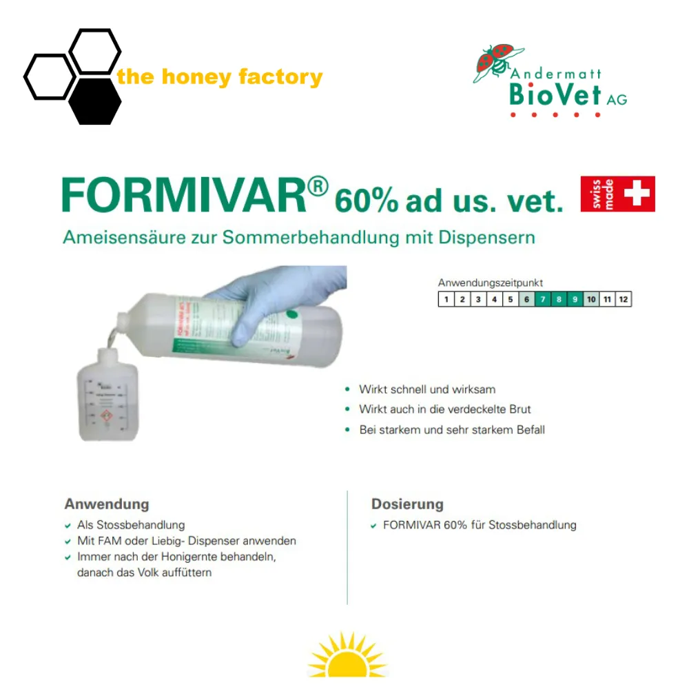 Ameisensäure FORMIVAR 60% ad us.vet – 1 Liter – Bild 2